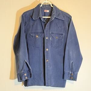 Levi’s Heavyweight Twill Work Shirt Blue Faded Mens Large